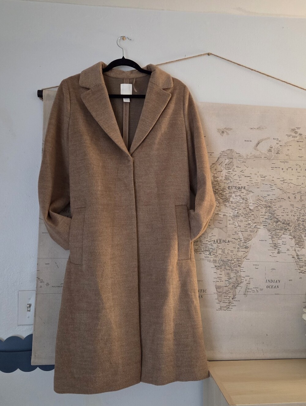 H&M Camel Double Breasted Coat